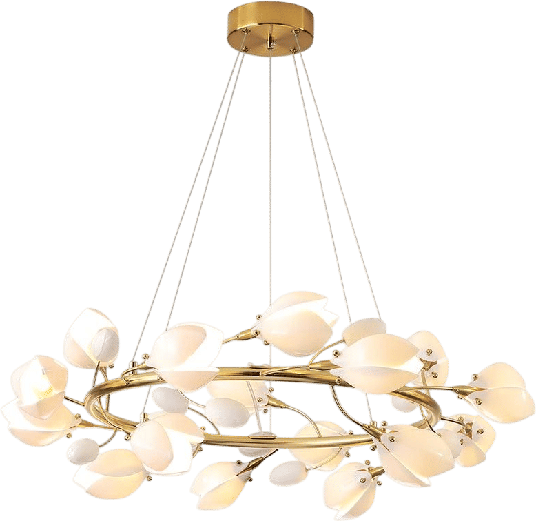 Porcelain Magnolia Chandelier