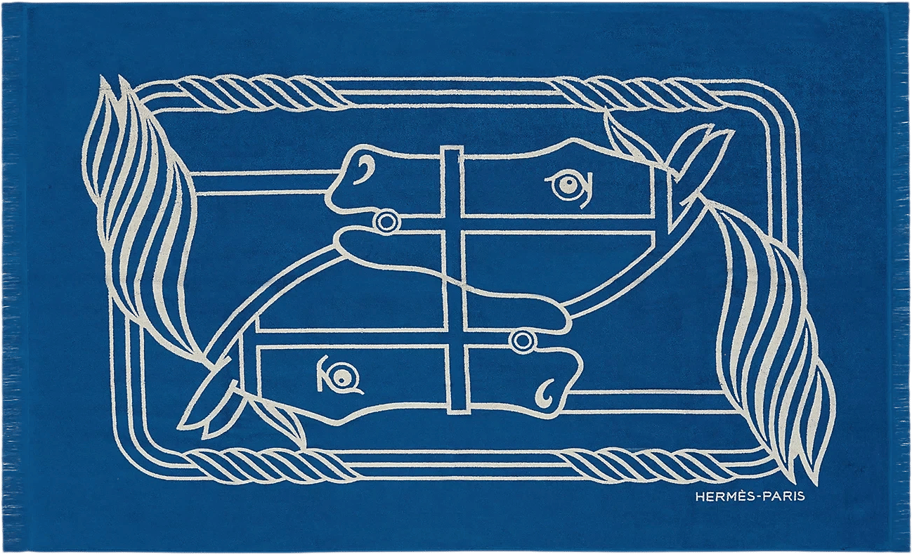 Hermes Yachting Tatoo Quadrige beach towel