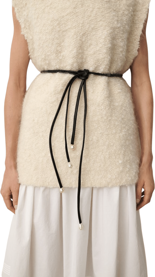 Waist Tie with Pearls