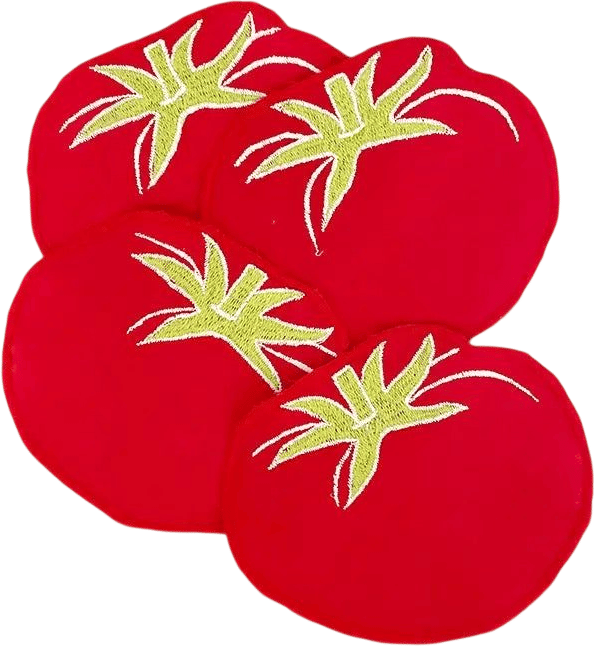 Heirloom Tomato Cocktail Napkins - Set of 4