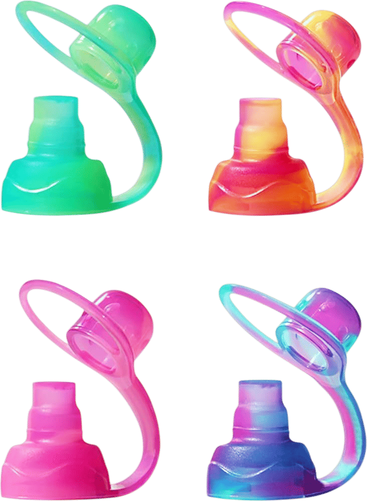 ChooMee SoftSip Food Pouch Tops (4 CT, Swirl Colors)