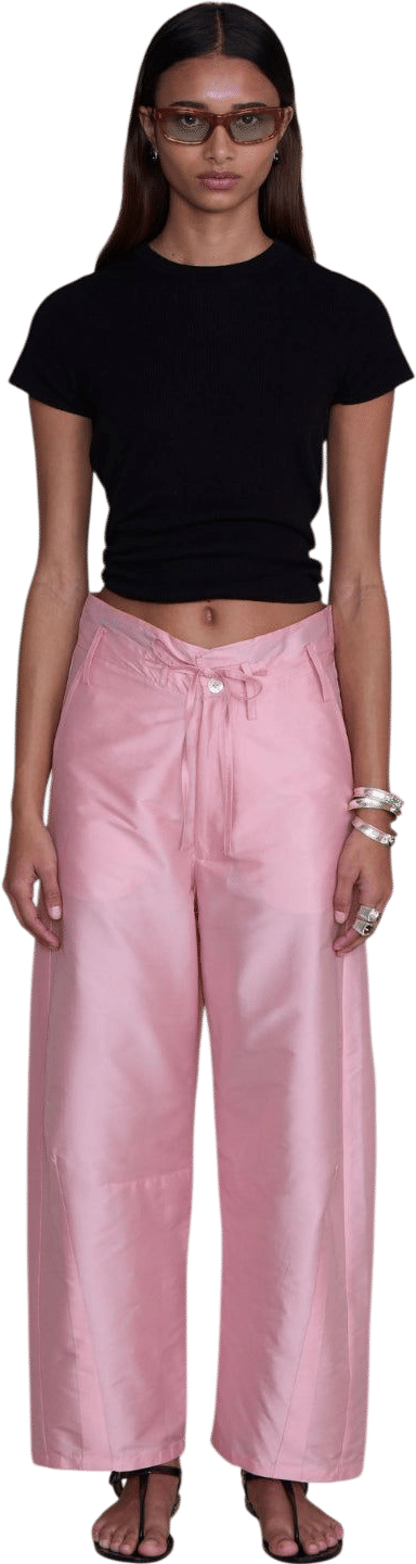 Chan Luu Techno Taffeta Barrel Pant Rose