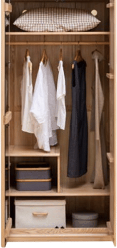 a closet for a room that has no closet