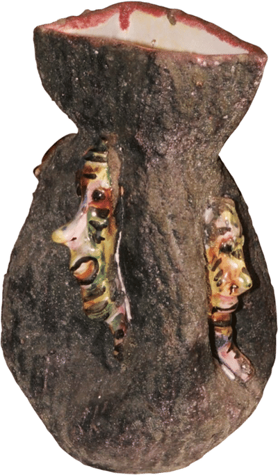 Italo Casini Brutalist Volcanic Lava Vase