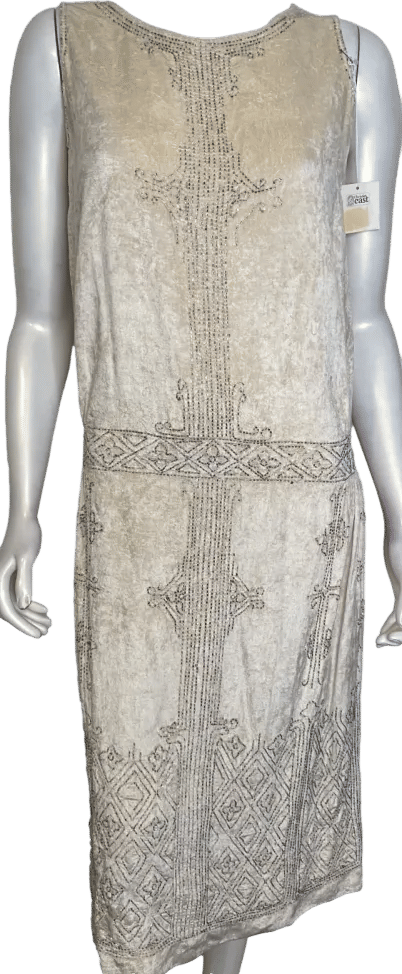 Antique 1920s Art Deco Beaded Velvet Dress