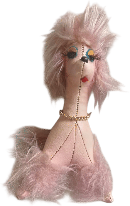 1950s Vintage Pink Poodle Plush