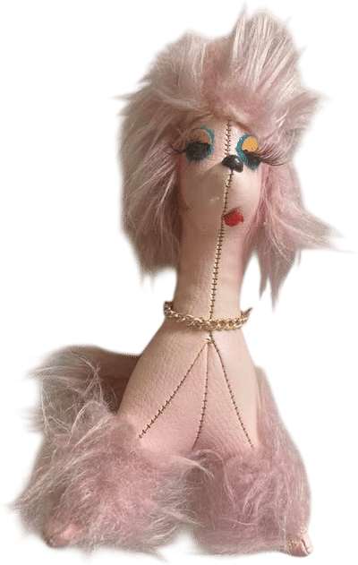 1950s Vintage Pink Poodle Plush