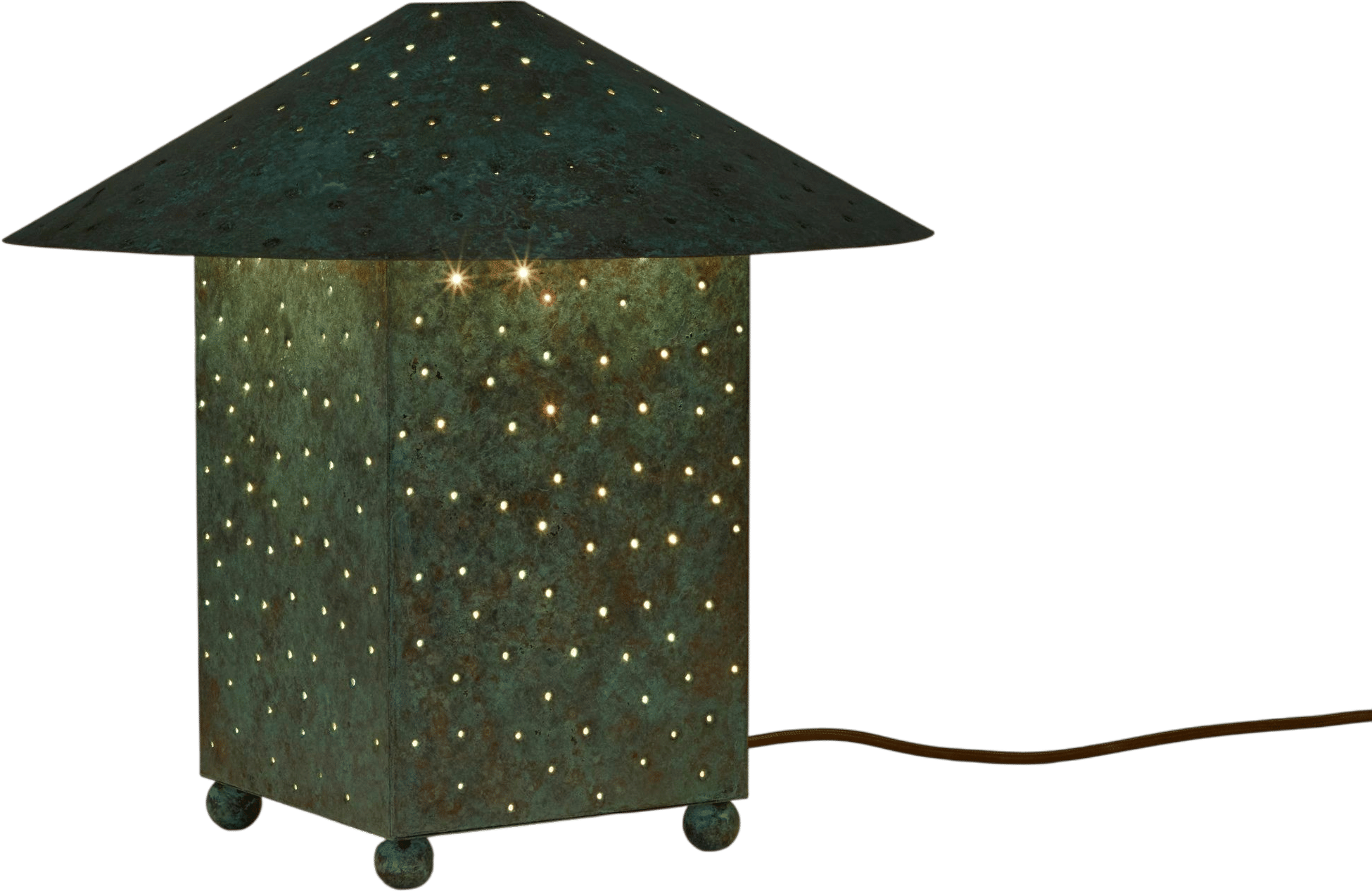 Galvanized Steel, Unlacquered Brass, or Verdigris