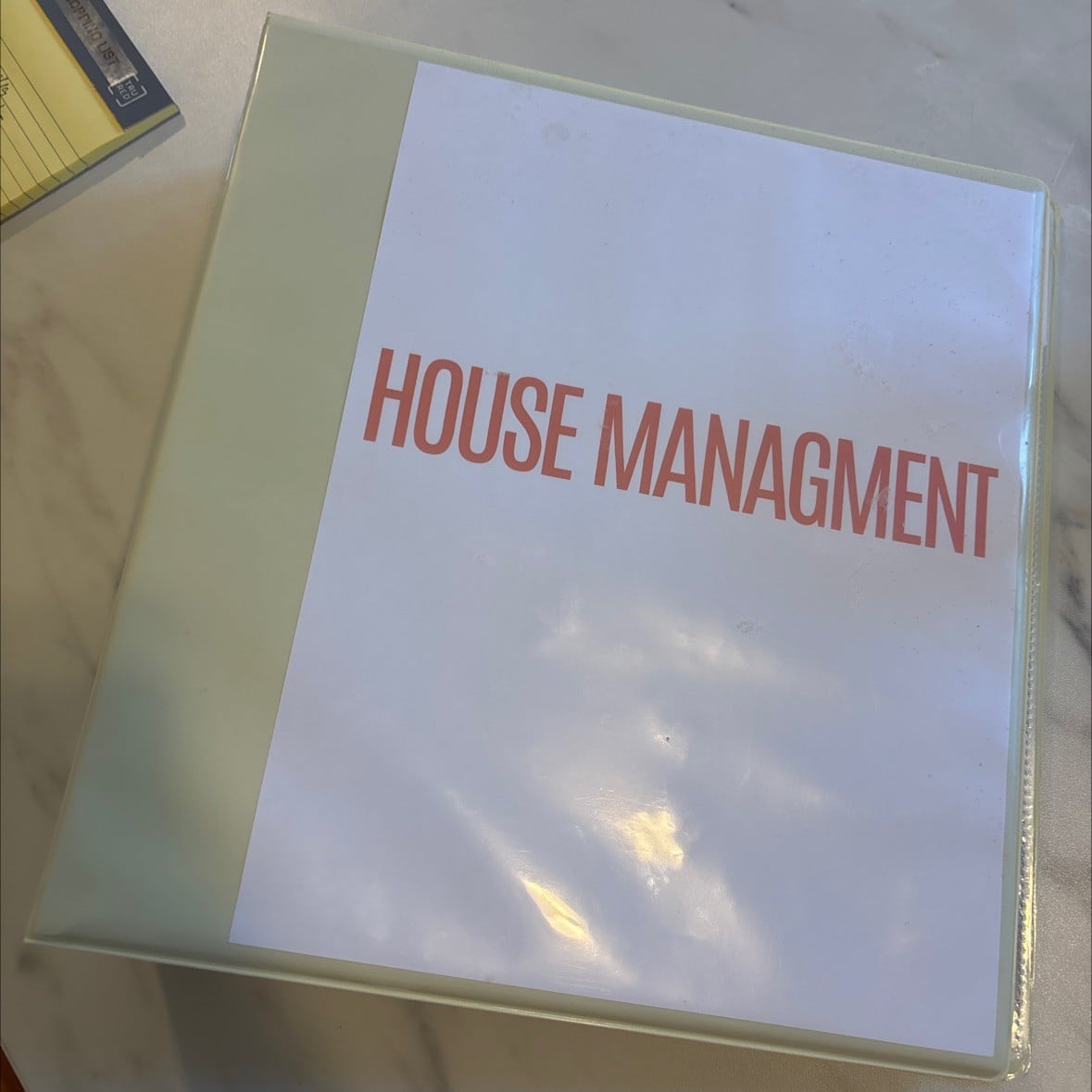 House binder details