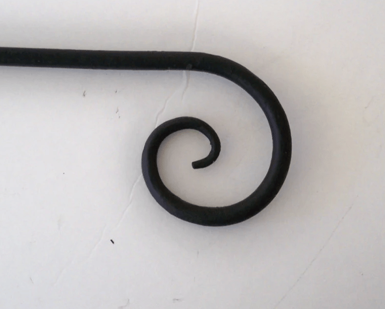 hand-forged spiral curtain rod