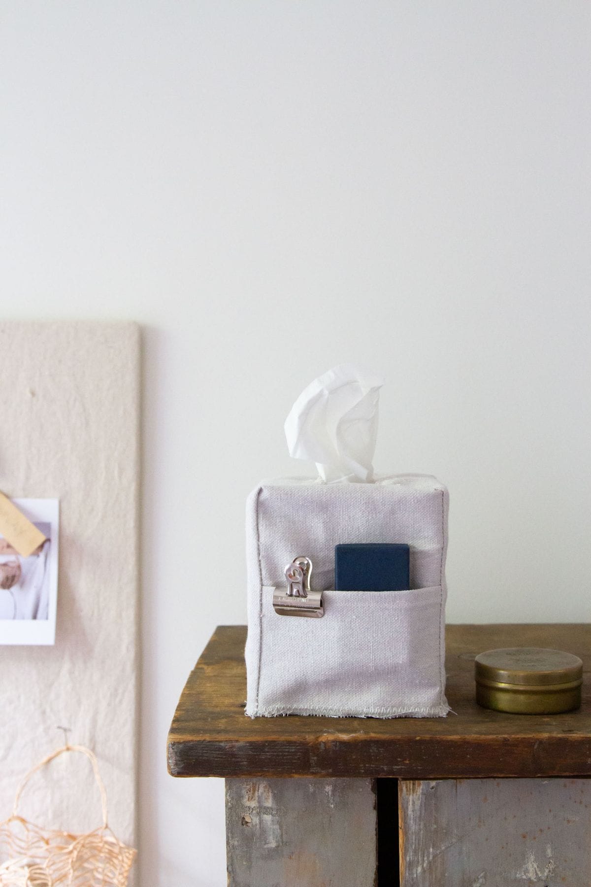 Canvas Tissue Box Cover Tutorial
