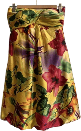Silk Floral Mini Dress