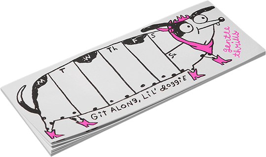 Git Along Doggie Weekly Desk Pad