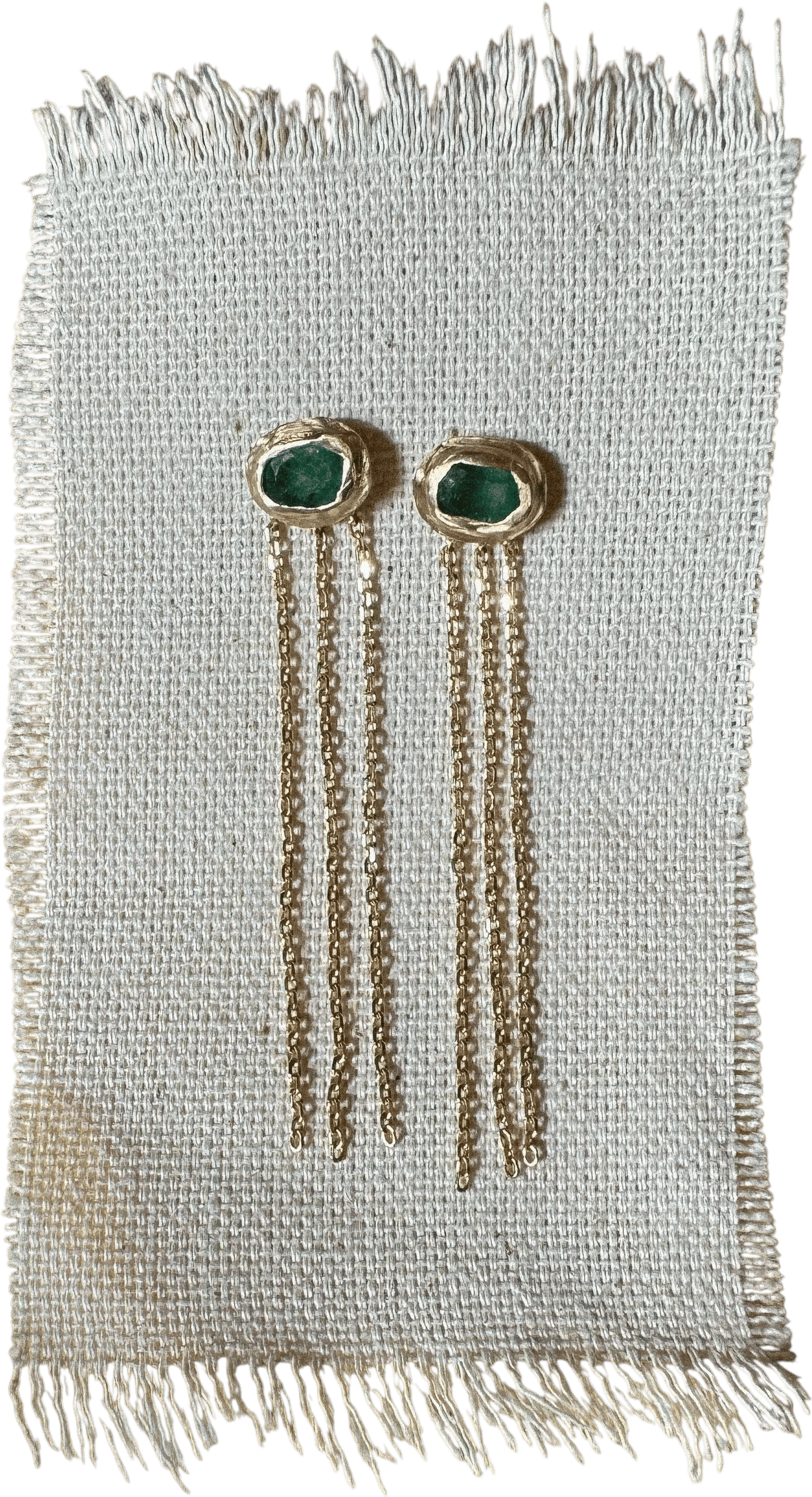 Gold Emerald Light Studs