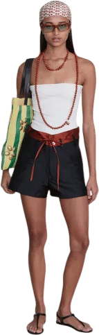 Chan Luu taffeta shorts