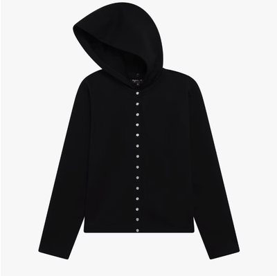Snap Front Sweatshirt Cardigan