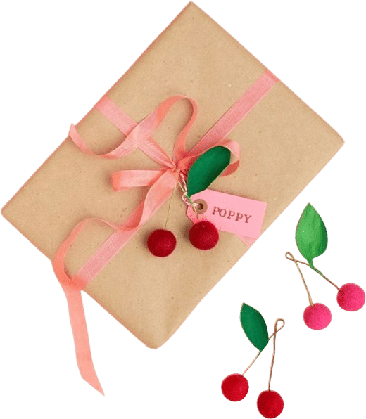 Felt Ball Cherry Place Card DIY
