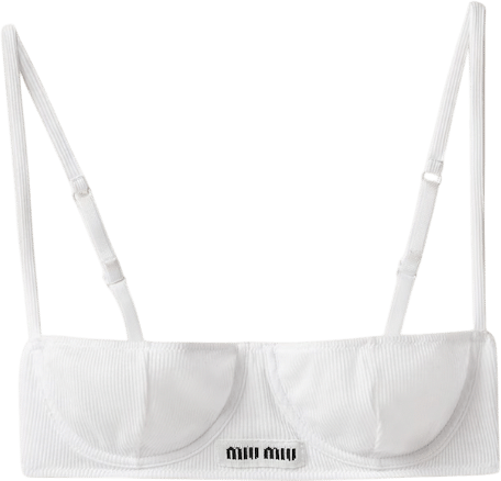 Ribbed knit demi bra