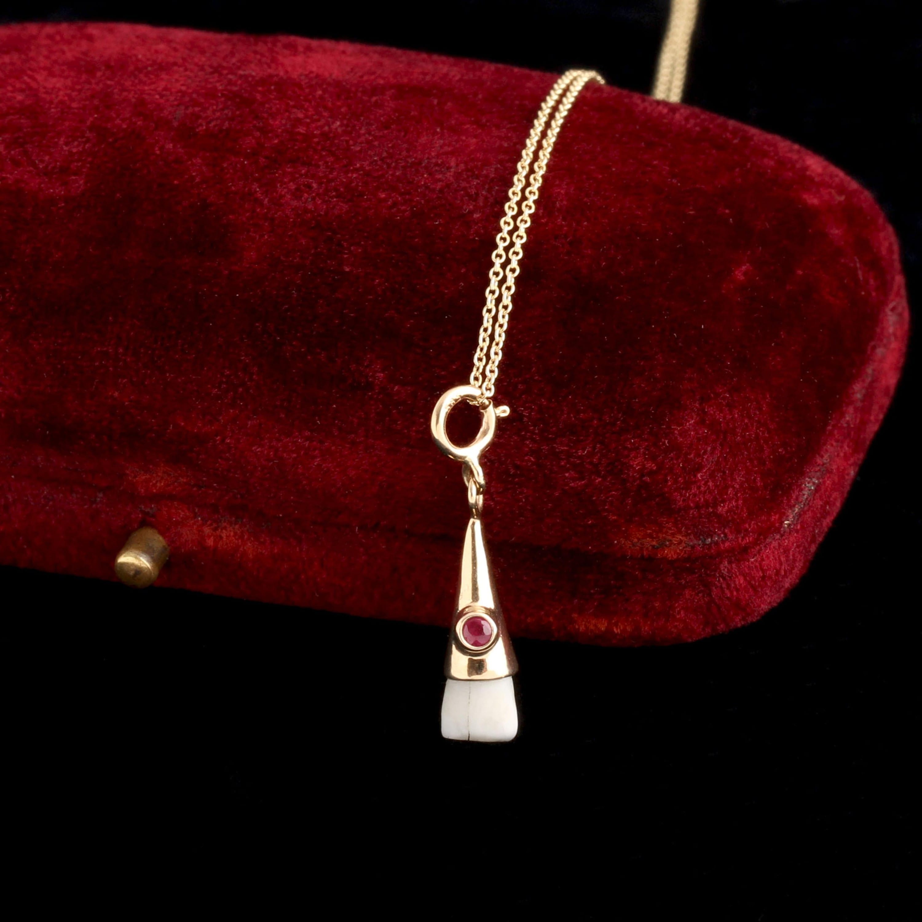 Custom Baby Tooth Necklace with Birthstone