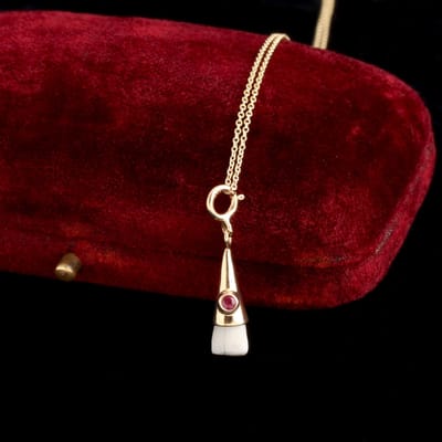 Custom Baby Tooth Necklace with Birthstone