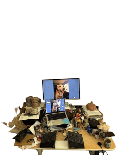 An unholy mess of a desk