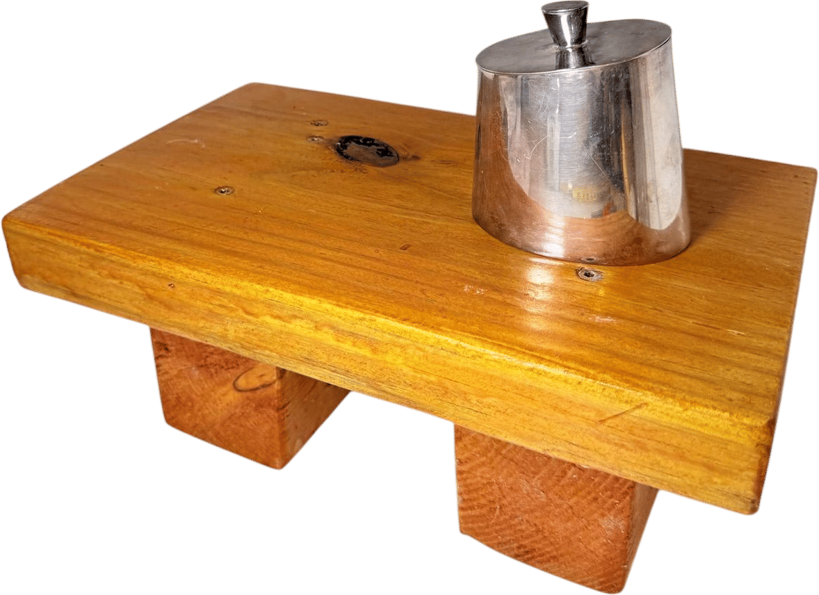 Vintage Brutalist Rustic Stool