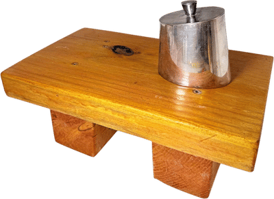 Vintage Brutalist Rustic Stool