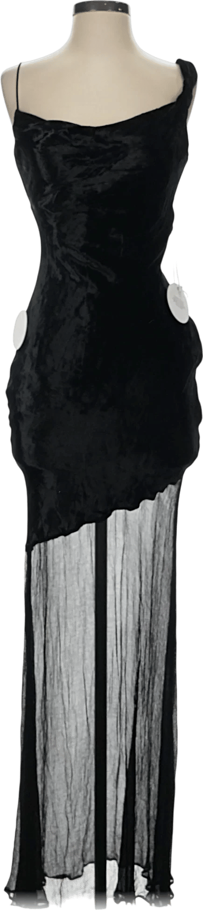 Staud Velvet and Sheer Cocktail Dress