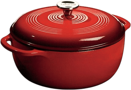 Lodge Cast Iron Dutch Oven, 6 qt., Red