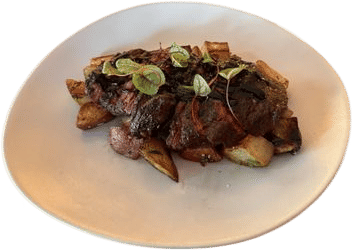 Eating a steak alone