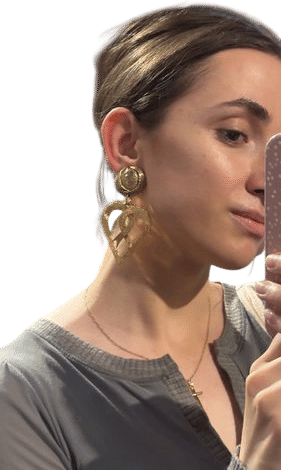 Vintage Heart Leaf Clip-On Earrings