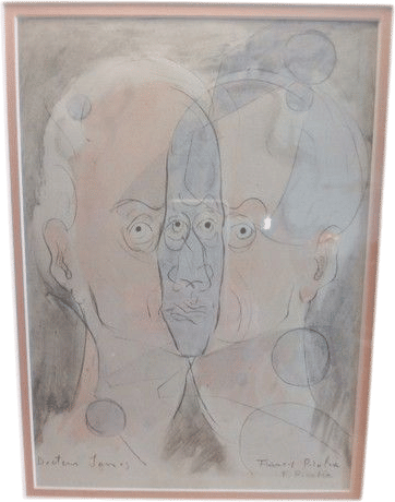 Signed Lithograph "Docteur James" by Francis Picabia as seen at MOMA