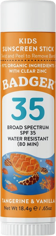 Badger Balm Kids Mineral Sunscreen Face Stick SPF 35 | Grove Collaborative