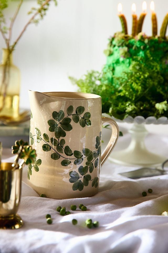Clover Stoneware Pitcher