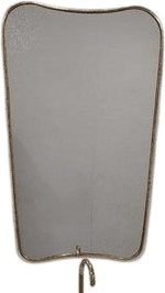 Curved Italian Brass Mirror