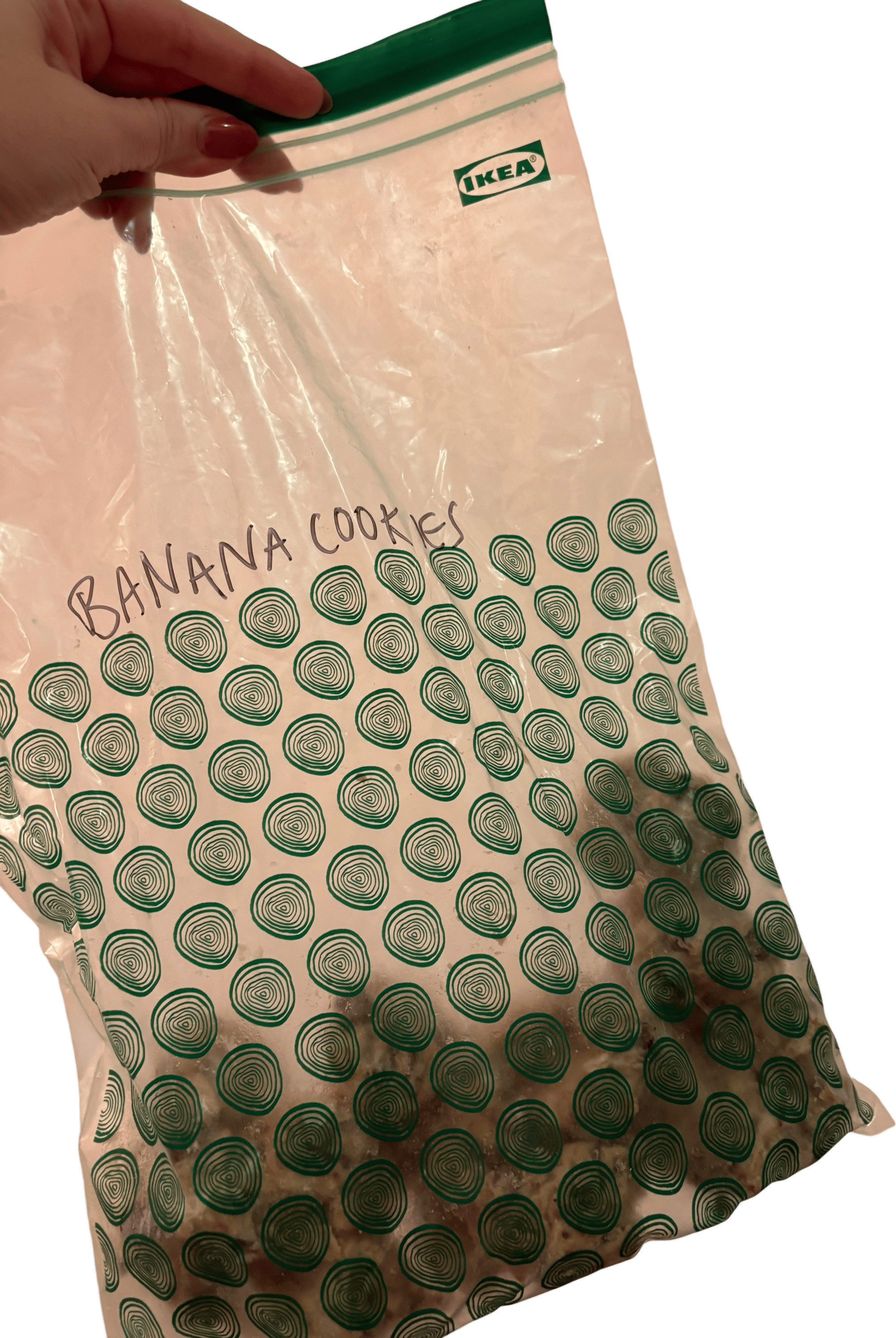 Drop cookies in the freezer