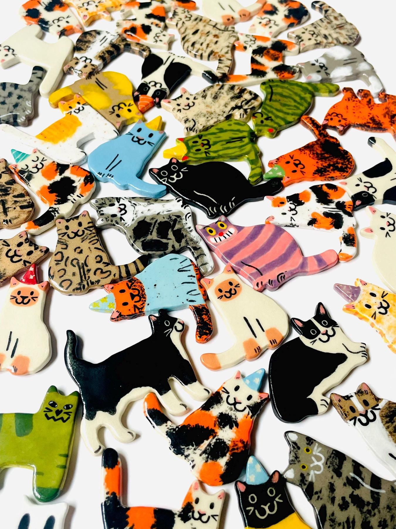 Cat Ceramic Magnets