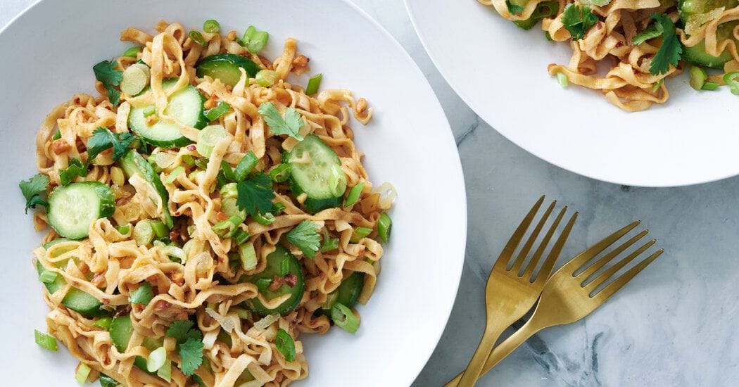 Cold Peanut Ginger Noodles Recipe