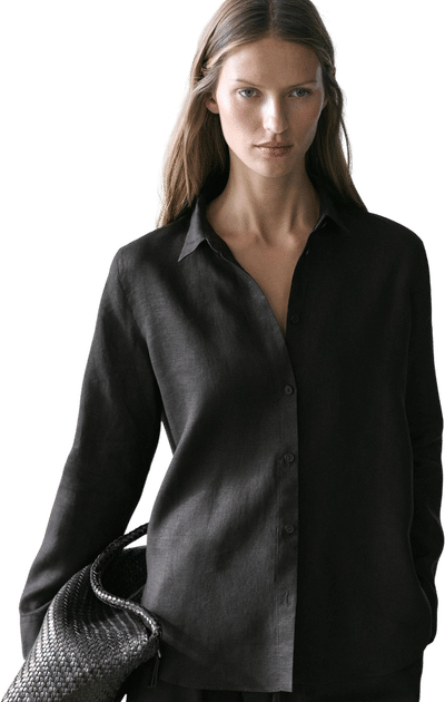 Fluid 100% Linen Blouse
