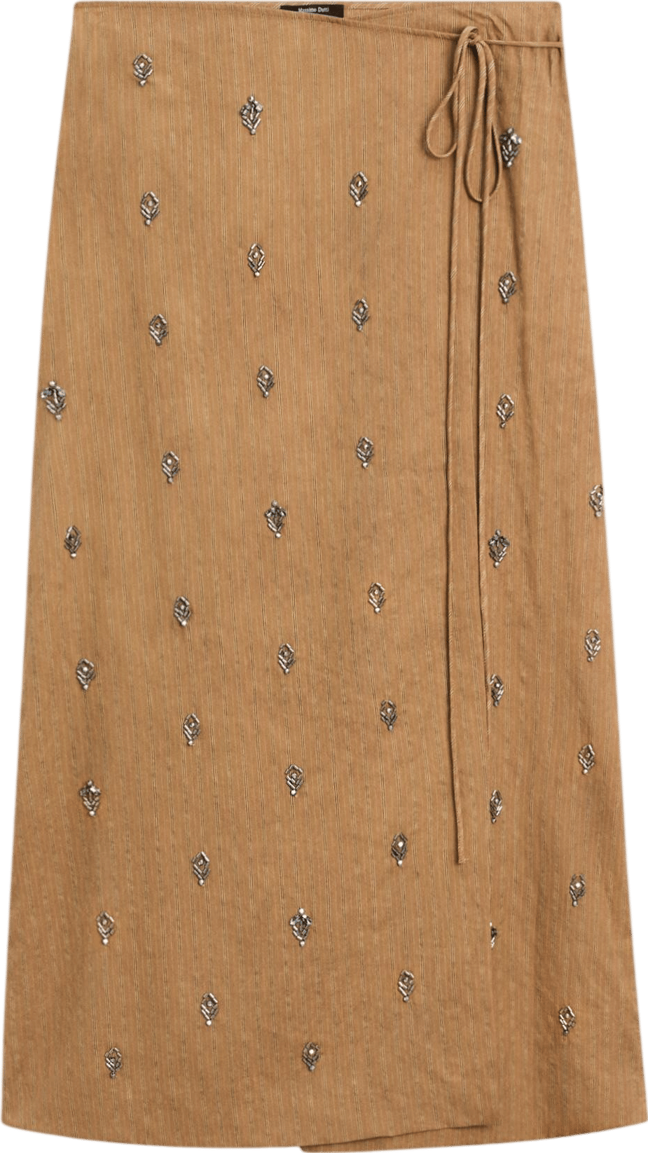 Midi Pareo Skirt with Appliqués