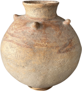 Archaeological Hand Painted Ceramic Vessel from Mexico, Circa 12 Century