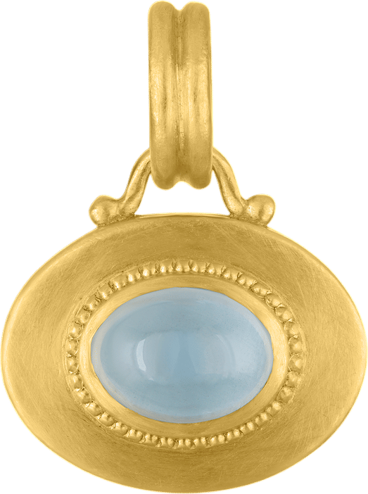 Prounis Jewelry Aquamarine Mati Pendant