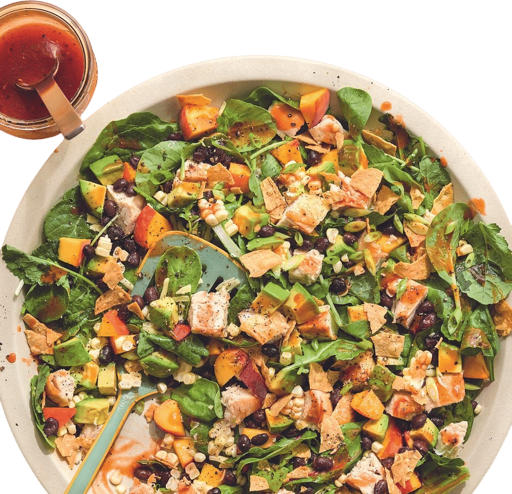Caroline Chamber’s BBQ Chicken Chopped with Peaches and Corn