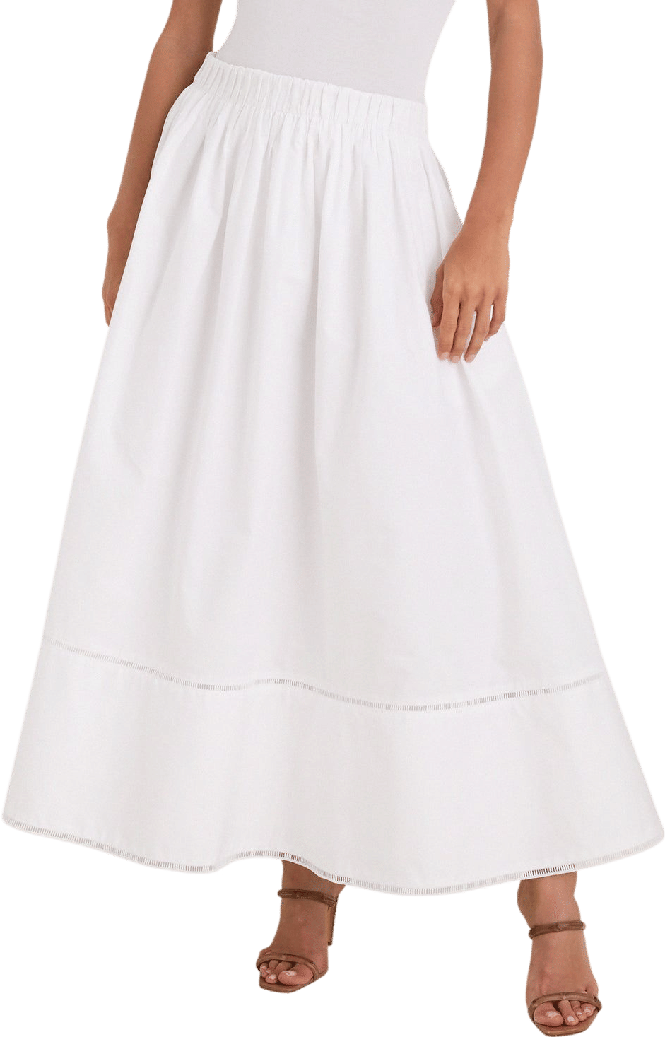 White Circle Skirt