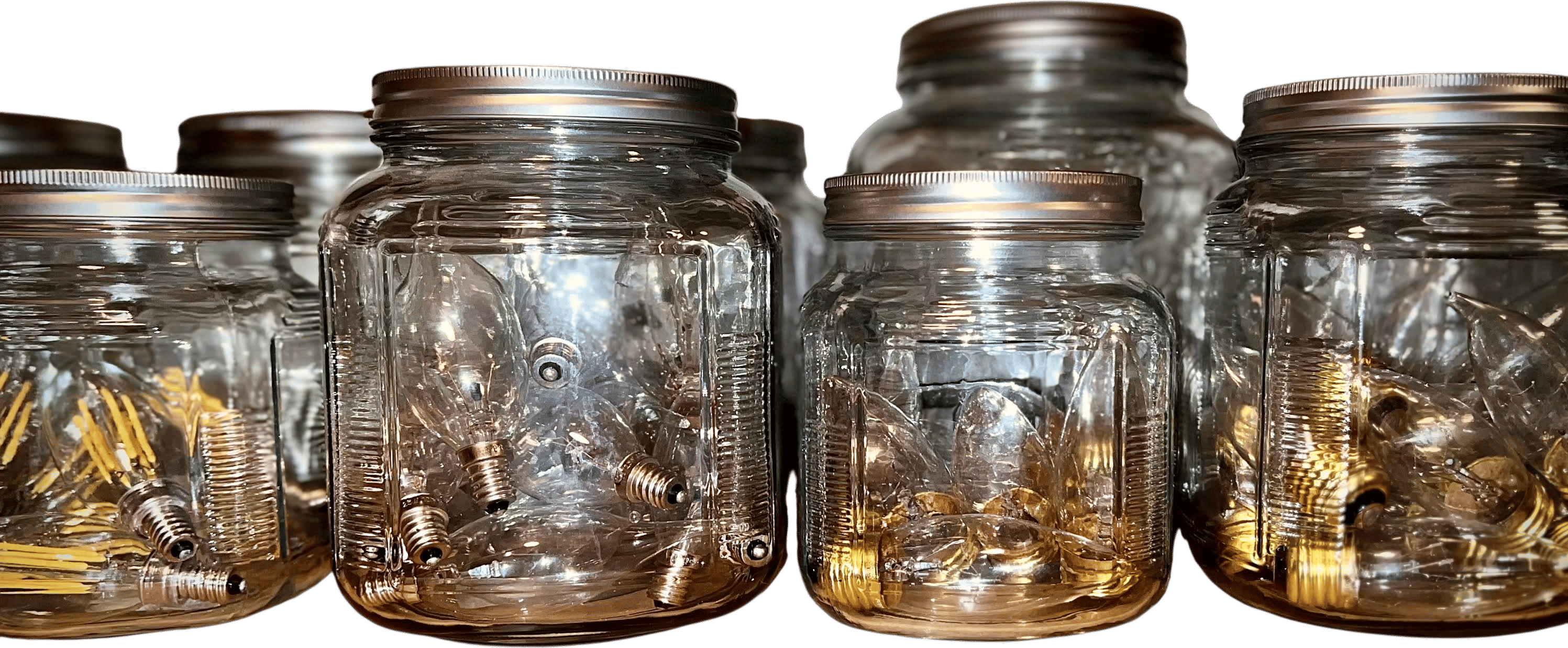 Anchor Hocking Glass  Jars with Brushed Metal Lid