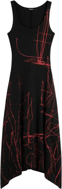 Desigual ASYMMETRIC SLEEVELESS DRESS - Maxi dress - black - Zalando
