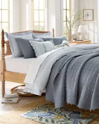 Garnet Hill Solid Pebblebrook Quilt