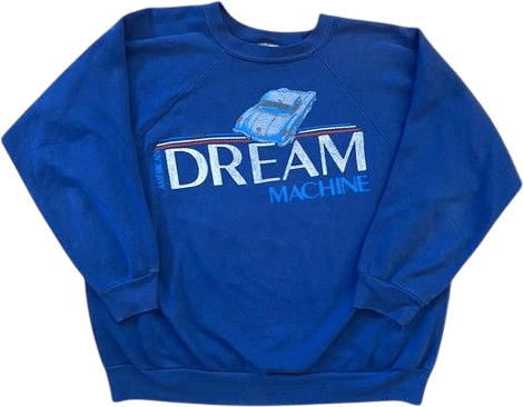 Vintage Dream Machine Corvette C1 Classic Car Crewneck Sweatshirt Fits Sz Small