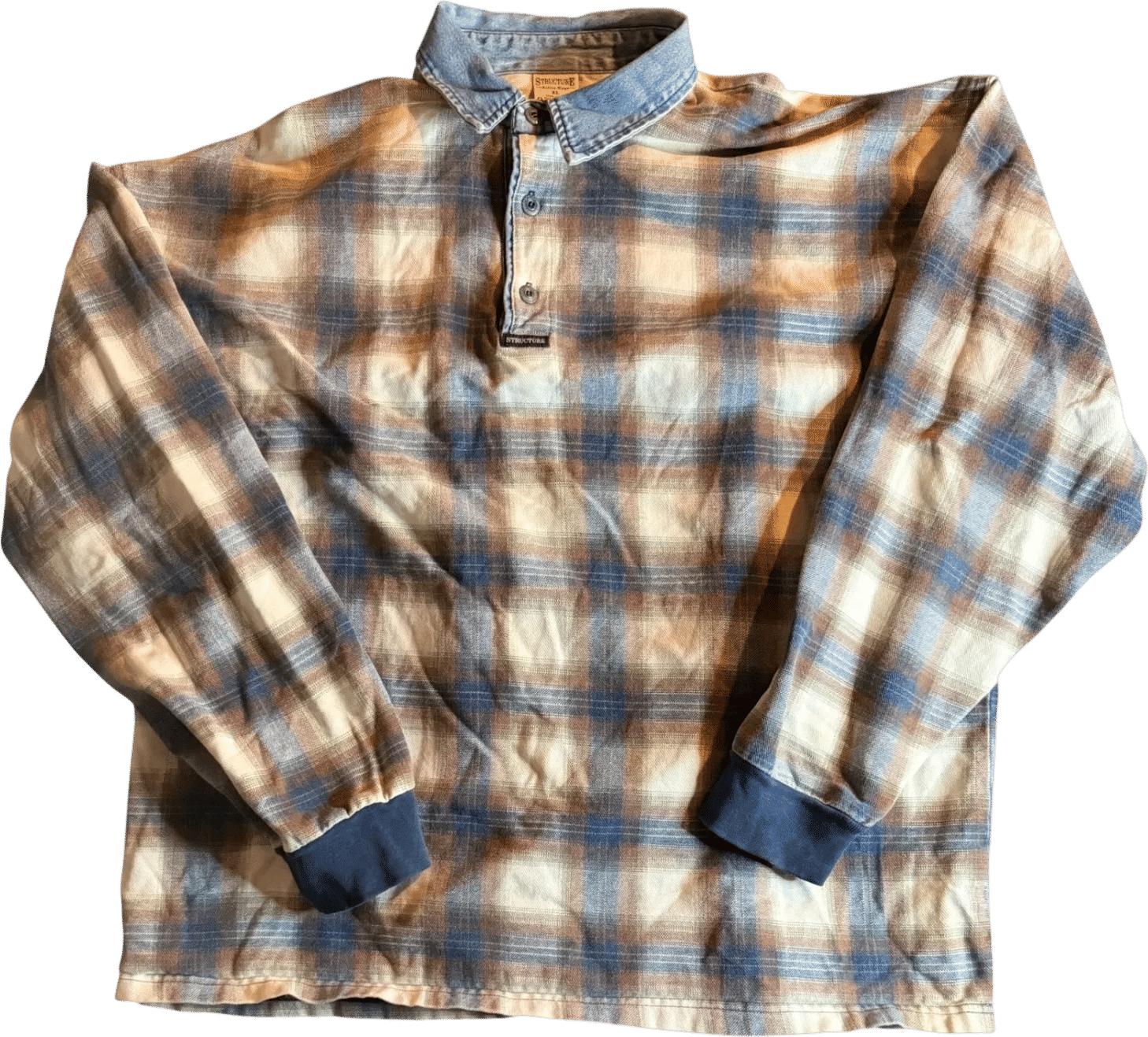90s Structure Long Sleeve Polo Shirt