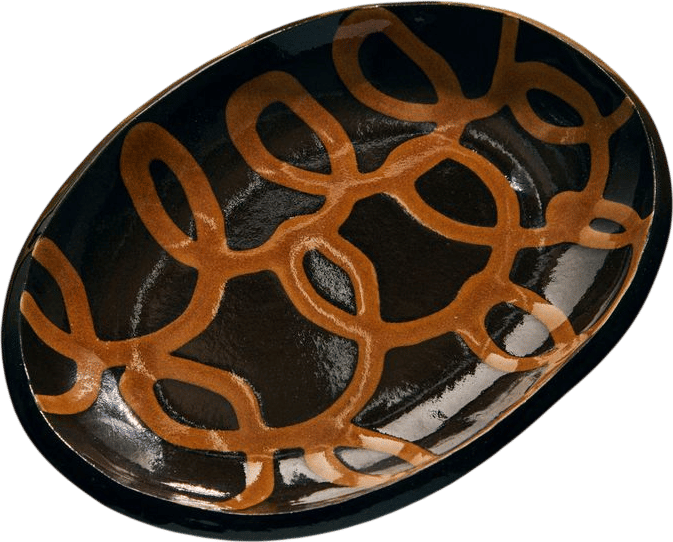 Slipware Oval Dish